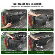 Load image into Gallery viewer, SucceBuy Truck Bed Storage Box Lockable Lid Waterproof ABS Wheel Well Tool Box 6.6 Gal with Password Padlock Fit for Driver Side