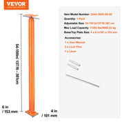 Load image into Gallery viewer, SucceBuy House Floor Jack Adjustable Support Beam Basement Jack Post Pole for Leveling Lift Steel Telescoping Jack Support - AMOCART