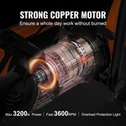 Load image into Gallery viewer, SucceBuy Electric Concrete Saw 16 in 3200 W 15 A Motor Circular Saw Cutter with Max. 6 in Adjustable Cutting Depth Wet Disk Saw - AMOCART