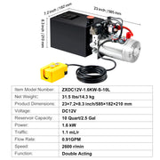 Load image into Gallery viewer, SucceBuy Hydraulic Pump 4-20 Quart Dump Trailer Pump Double Acting Dump Trailer Pump DC 12V Hydraulic Power Unit for Car Lifting