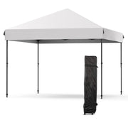Bild in Galerie-Viewer laden, 10x10 ft Robuster Faltpavillon - Outdoor-Gartenpavillon mit 210D Oxford-Gewebe, rostbeständigem Rahmen, schnellem Aufbau, 3 einstellbaren Höhen, UV-Schutz, Rolltasche, Gewichtssäcken, Heringen, Abspannseilen