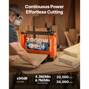 Load image into Gallery viewer, SucceBuy Thickness Planer 2 Speed 13-in Width Three-Blade 2000W 23500 RPM Powerful Motor Woodworking for Hard&Soft Wood Material