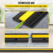 Load image into Gallery viewer, Rubber Speed Bump 1 Channel Driveway Cable Protector Ramp Wire Cover Cord Guard for Parking Lot Warehouses Traffic