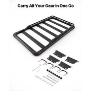 Bild in Galerie-Viewer laden, Amocart 64 x 39 x 4.53 in Roof Rack Cargo Basket with Extension 200 lbs Capacity Universal Fit for SUVs Trucks Vehicles Pickups