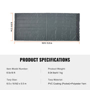 Charger l'image dans la visionneuse de galerie, SucceBuy Bâche en maille pour camion benne 18 oz, enduite de PVC, très résistante avec sangle renforcée pour système de camion benne manuel ou électrique