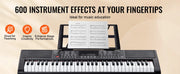 Bild in Galerie-Viewer laden, SucceBuy 61 Key Digital Keyboard Piano Electric Portable Piano 200 Tones 200 Rhythms or 600 Tones 500 Rhythms for Beginner Use