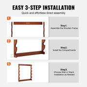 Bild in Galerie-Viewer laden, Amocart Gun Rack Wood Gun Rack Wall Mount Gun Display Rack holds 4/5 Rifles Shotguns 132 lbs Heavy Duty Rifle Rack w/ Soft Padding