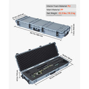 Charger l'image dans la visionneuse de galerie, Amocart Hard Rifle Case Lockable Rifle Case with Pre-cut Foams Wheels IP67 Waterproof Pistol Storage Cases for Rifles Shotguns