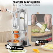 Load image into Gallery viewer, SucceBuy Commercial French Fry Cutter with 4 Replacement Blades Lemon Potato Cutter for French Fries with Extended Handle - AMOCART