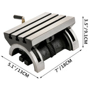 Load image into Gallery viewer, Amocart Tilting Milling Table Adjustable Rotary Worktable Machine with 3 T-Slots a Crank Handle Heavy Duty for Grinding Milling