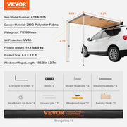 Load image into Gallery viewer, SucceBuy Vehicle Awning Retractable Car Side Awning Car Awning with Waterproof Storage Bag Suitable for Truck SUV Van Campers