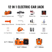 Bild in Galerie-Viewer laden, SucceBuy Electric Car Jack 5 Ton Hydraulic Jack with Electric Impact Wrench Portable Car Lift for SUV Sedan Truck Change Tires