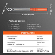 Load image into Gallery viewer, SucceBuy 1/2" 1/4" 3/8" Mechanical Torque Wrench Set Precision Pointer Hand Tools Torque Wrench Workshop Car Repair Tool - AMOCART