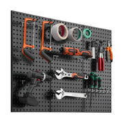 Charger l'image dans la visionneuse de galerie, SucceBuy 24"x12" 2/3/4 pièces Panneaux de Rangement Muraux en Métal Support à Outils en Acier pour Garage Établi Bureau Bricolage