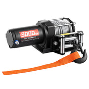 Bild in Galerie-Viewer laden, Amocart 3000LBS Electric Winch 12V Wired ATV/UTV Winch with 3/16in x 39.4ft Steel Wire Rope IP55 Waterproof for Towing Off-Road