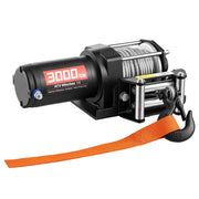 Bild in Galerie-Viewer laden, Amocart 3000LBS Electric Winch 12V Wired ATV/UTV Winch with 3/16in x 39.4ft Steel Wire Rope IP55 Waterproof for Towing Off-Road