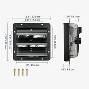 Charger l'image dans la visionneuse de galerie, Amocart Shutter Exhaust Fan 12'' with Temperature Humidity Controller EC/AC-motor 940 CFM 10-Speed Adjustable Wall Mount Attic