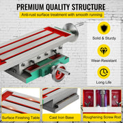 Bild in Galerie-Viewer laden, SucceBuy Milling Working Table 17.7x6.7 In 2 Axis 4 Ways Move, Multifunction Milling Working Table for Milling Drilling Machine