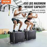 Load image into Gallery viewer, 【From China】SucceBuy 3 In 1 Plyometric Jump Box Wooden Plyo Box Black For Home Gym Training Conditioning Strength Training