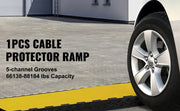 Load image into Gallery viewer, SucceBuy 1 Pack 5 Channels Cable Protectors Ramp Heavy Duty Cable Cover Guard Wire Cord Ramp Driveway Rubber Traffic Speed Bumps