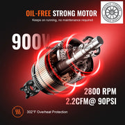 Charger l'image dans la visionneuse de galerie, SucceBuy Silent Air Compressor 9L 18L 24L 35L Quiet Oil-free Portable Air Pump for Home Repair Tire Inflation Whisper Compressor