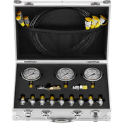 Load image into Gallery viewer, SucceBuy Hydraulic Pressure Test Kits Excavator Hydraulic Test Gauge Sets with Carrying Case for Excavator Tractors Machinery