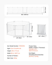 Load image into Gallery viewer, SucceBuy Baby Gate 28/30/36 Inches High Dog Gate Easy Step Walk Thru Child Pet Security Pressure Mount Kit Wall Cups Doorways - AMOCART