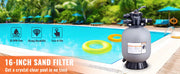 Bild in Galerie-Viewer laden, Above & Inground Pool Sand Filter, SucceBuy 16 to 24 Inch High GPM Cleaning System