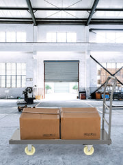 Charger l'image dans la visionneuse de galerie, Amocart Platform Truck 2000lbs Capacity Steel flatbed Tool Cart 47" x 24" x 32" Flat Dolly Hand Trucks with 5" Nylon Casters