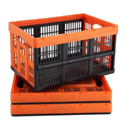 Load image into Gallery viewer, Amocart 45L 3/6 Pack Plastic Collapsible Storage Basket Folding Bins with Handles Stackable Containers for Clothes Grocery Toys