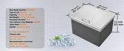 Charger l'image dans la visionneuse de galerie, Amocart Drop in Ice Chest Stainless Steel Ice Cooler Commercial Ice Bin with Hinged Cover Outdoor Kitchen Ice Bar