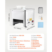 Load image into Gallery viewer, SucceBuy 550W Meat Cutter Machine 350 lb/h Commercial Meat Cutting Machine Stainless Steel 3.5 mm Thickness for Home Restaurant - AMOCART