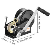 Load image into Gallery viewer, Amocart Hand Winch Heavy Duty Rope Crank with 33 ft Steel Wire Cable and Two-Way Ratchet for Trailer Boat or ATV Towing