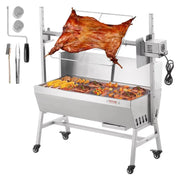 Load image into Gallery viewer, 【Premium】Amocart 35inch Rotisserie Grill Electric Motor Charcoal Spit Grill Stainless Steel Roaster w/Lock le Wheels for Campin