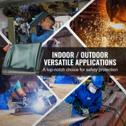 Load image into Gallery viewer, Amocart Welding Curtain Screen w/ Frame Flame-Resistant Vinyl Welding Protection Screen 4 Swivel Wheels for Workshop/Industrial