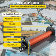 Load image into Gallery viewer, Amocart 39.3"x0.71" Manual Cold Roll Laminator Machine Document Plasticizer Fits for Poster Painting Photo Book Cover A3 A4