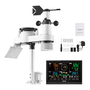Load image into Gallery viewer, SucceBuy 7-in-1 Wireless Weather Station 7.5-Inch VA Display Solar Powered Sensor, Rain Gauge, Indoor&Outdoor Forecast, No WiFi