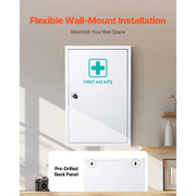 Charger l'image dans la visionneuse de galerie, SucceBuy 3-Shelf First Aid Cabinet 1000Pcs Wall Mounted OSHA&ANSI 2015 (Class A) Industrial Emergency Metal Med Box for Business