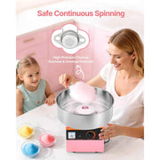 Load image into Gallery viewer, SucceBuy Cotton Candy Machine Commercial 1000W Electric Candy Floss Maker Easy Use with 15 inch Stainless Steel Bowl for Kids - AMOCART