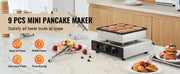 Load image into Gallery viewer, Amocart Dutch Pancake Maker 9PCS Diameter Dorayaki Baker Machine Commercial Electric Poffertjes Grill Non-stick Stainless Steel