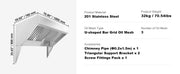 Charger l'image dans la visionneuse de galerie, Amocart 4/5/6/7/8/9FT Commercial Exhaust 201 Stainless Steel Concession Hood Under Cabinet Range Hood Kitchen Vent Hood Sliver