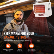 Load image into Gallery viewer, SucceBuy Electric Garage Heater Digital Fan Forced Wall with Remote Control Overheat Protection Hardwired Heater for Workshop - AMOCART