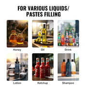 Load image into Gallery viewer, SucceBuy A03 5-50ml/5-100ml Manual Liquid Filling Machine Paste Bottle Filler Adjustable with Hopper for Water Shampoo Honey