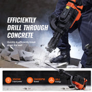 Load image into Gallery viewer, SucceBuy Demolition Jack Hammer 3500W Concrete Breaker 2pcs Chisel Gloves for Trenching 1900 BPM Heavy Duty Electric Jack Hammer