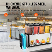 Load image into Gallery viewer, SucceBuy 4 Tanks Commercial Beverage Dispenser 10L/12L Per Tank Juice Dispenser Stainless Steel Ice Tea Drink Machine - AMOCART