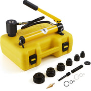 Load image into Gallery viewer, SucceBuy 10Ton Hydraulic Knockout Punch Driver Kit 1/2"-2" 6 Dies Carbon Steel Sheet Hole Opener Repair Tool Manuel Hole Digger - AMOCART