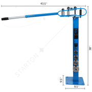 Charger l'image dans la visionneuse de galerie, with 7 Dies Mutifunctional 44in Telescopic Rubber Handle Copper Steel Tube Bending Tool Amocart YP-38 Floor Mounted Bender