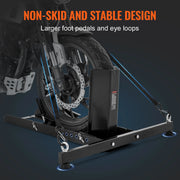 Load image into Gallery viewer, SucceBuy Motorcycle Wheel Chock Upright 1800lbs Heavy-duty Steel Motorcycle Front Wheel Stand with Adjustable Hole For Motorbike