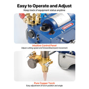 Load image into Gallery viewer, SucceBuy Electromagnetic Gas Pipe Cutting Machine 2"-30"/Min Automatic Beveler for 0.2"-4" Thick Tube Features Adjustable Angles - AMOCART