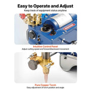Load image into Gallery viewer, Amocart Electromagnetic Gas Pipe Cutting Machine 2"-30"/Min Automatic Beveler for 0.2"-4" Thick Tube Features Adjustable Angles